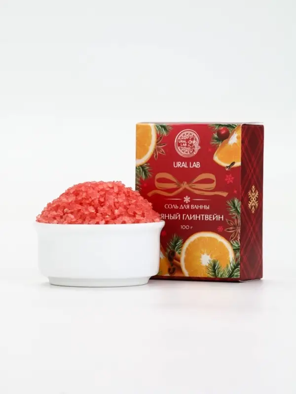 URAL LAB Арома Саунд Соль для ванны с ароматом пряного глинвейна, 100 гр