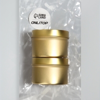 Баночка для хранения, 120 мл, набор - 2 шт., металлическая, цвет золотистый