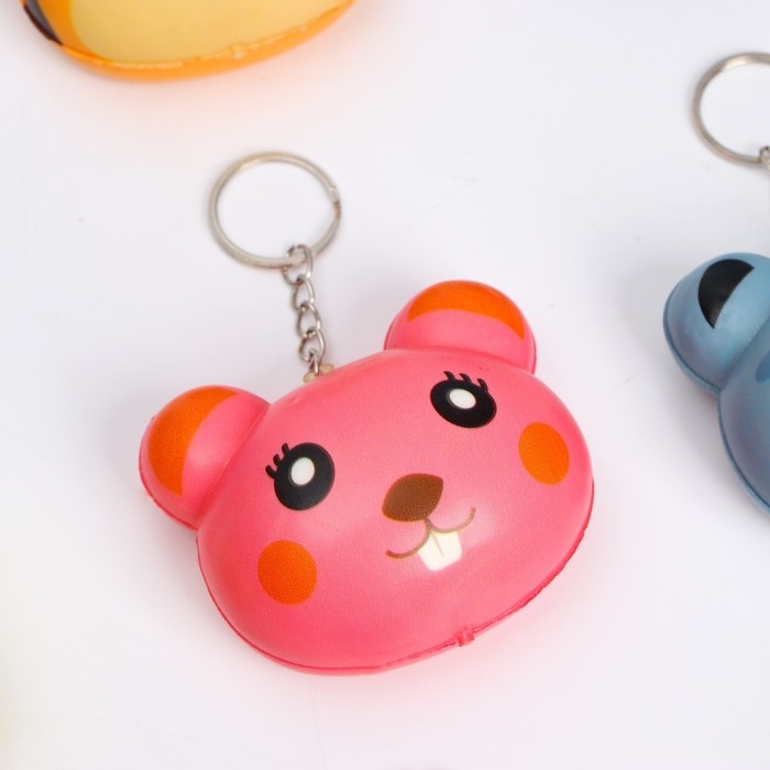 Мялка-сквиши &laquo;Животные&raquo; на брелоке, виды МИКС