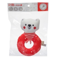 Мягкая погремушка на колечке &laquo;Медвежонок&raquo;, текстиль, в пакете, Крошка Я