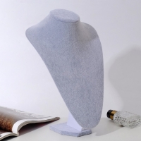 Бюст для украшений, 23&times;12,5&times;35 см, h=35 см, цвет серый