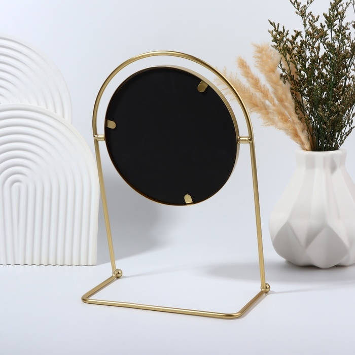 Зеркало настольное &laquo;Богема&raquo;, d зеркальной поверхности 14,5 см, цвет золотой