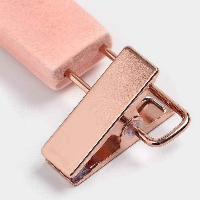 Вешалка для брюк и юбок LaDо́m Rose Gold, 33&times;3&times;12 см, покрытие вельвет, цвет розовый