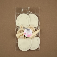 Застёжка-клевант 16 &times; 5 см, 2 шт, цвет молочный