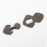 Декоративная застёжка, 6,3 &times; 2,8 см, цвет чёрный