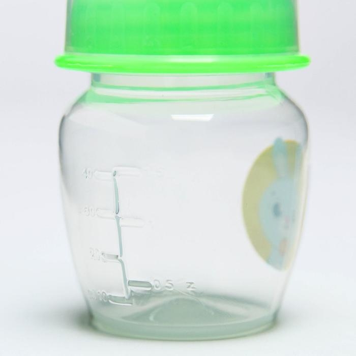 Бутылочка для кормления &laquo;Наше чудо&raquo;, классическое горло, 60 мл., от 0 мес., цвет зелёный