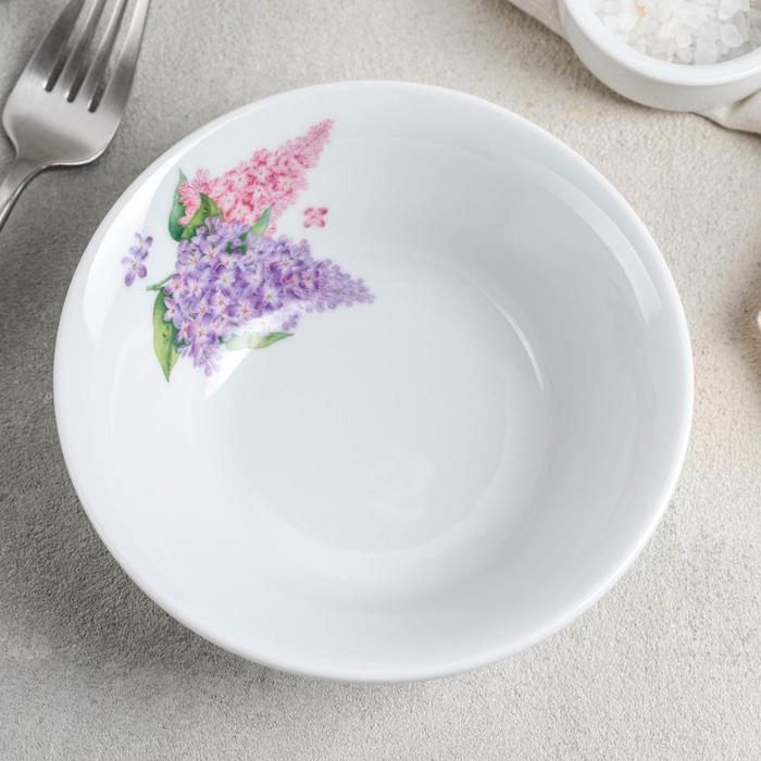Салатник Добрушский завод &laquo;Сирень&raquo;, 360 мл, d=14.5 см, фарфор, белый