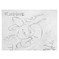 Бумага цветная самоклеящаяся, раскраска, А4, 6 листов, 1 цвет, с блёстками, односторонняя, в пакете, 80 г/м&sup2;, Синий трактор