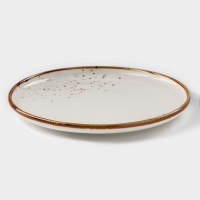 Тарелка фарфоровая обеденная Magistro &laquo;Церера&raquo;, d=20,3 см, цвет белый