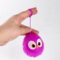 Мяч детский резиновый ёжка световой &laquo;Птички&raquo;, цвета МИКС , в шоубоксе