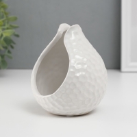 Подсвечник керамика на 1 свечу "Гранат" d=4,5 см белый 10х10х11,5 см