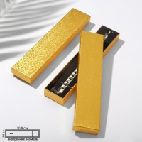 Коробочка подарочная под браслет/цепочку/часы &laquo;Драгоценность&raquo; 21&times;4 цвет золото