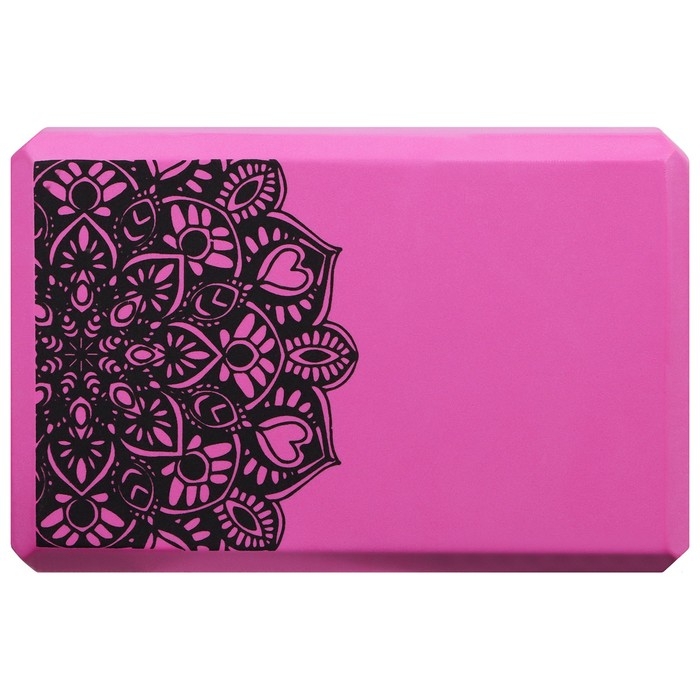 Блок для йоги Sangh, 23&times;15&times;8 см, цвет розовый