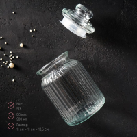 Банка стеклянная для сыпучих продуктов &laquo;Лада&raquo;, 900 мл, 11&times;18,5 см