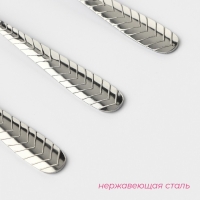 Набор ложек чайных из нержавеющей стали Доляна &laquo;Колосок&raquo;, длина 15 см, 6 шт, цвет серебряный