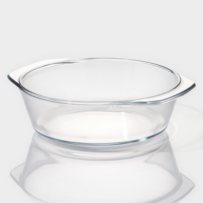 Кастрюля из жаропрочного стекла для запекания Доляна &laquo;Фуэго&raquo;, 1 л, 20,7&times;18&times;8 см, с крышкой