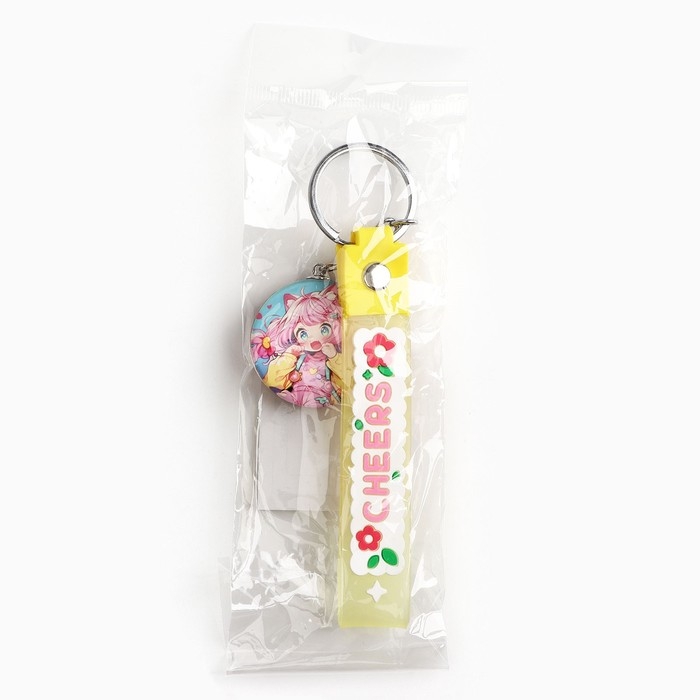 Брелок для ключей детский аниме &laquo;Девочка-кошка&raquo;, 3.5 х 14 см