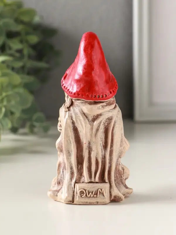 Фигурка гипс &laquo;Гном с мешком монет&raquo;, 11&times;6 см, роспись, слоновая кость