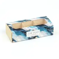 Коробка под 3 конфеты с ячейками &laquo;Акварель&raquo;, 13.3 х 3.3 х 5.8 см