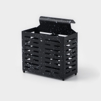 Сушилка для столовых приборов подвесная Доляна, 17,5&times;16,5&times;9 см, цвет чёрный