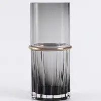 Ваза &laquo;Лоренцо&raquo;, 25&times;10 см, стекло, чёрная