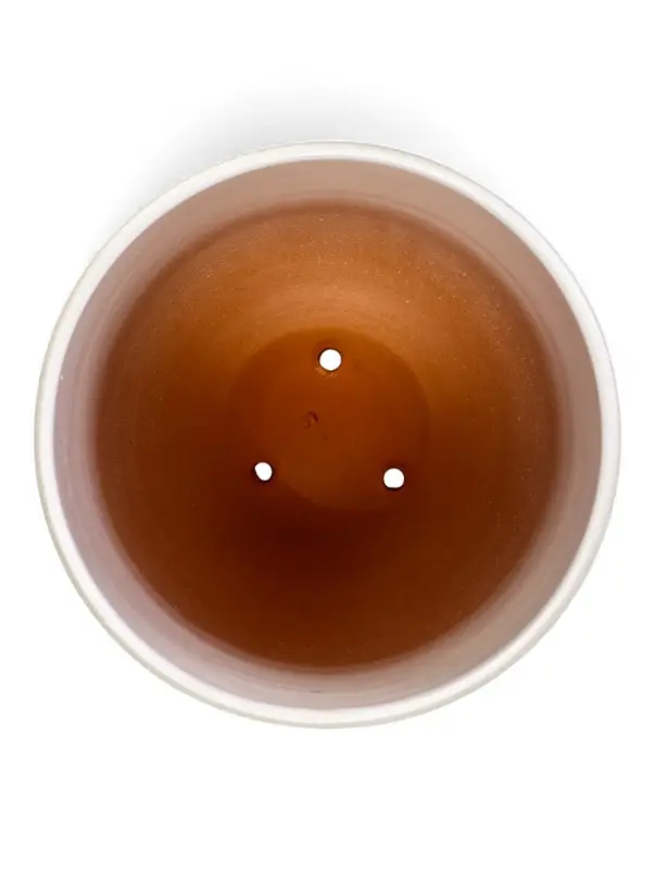 Горшок цветочный с поддоном 5,4 л, d22/h19 см белый керамика, "Перл" (М)