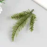 Декор для творчества "Тройная еловая веточка" светло-зелёная 15,5 см   9022550