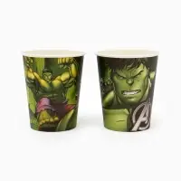 Набор бумажной посуды 10 персон: стакан, тарелка, скатерть, Мстители