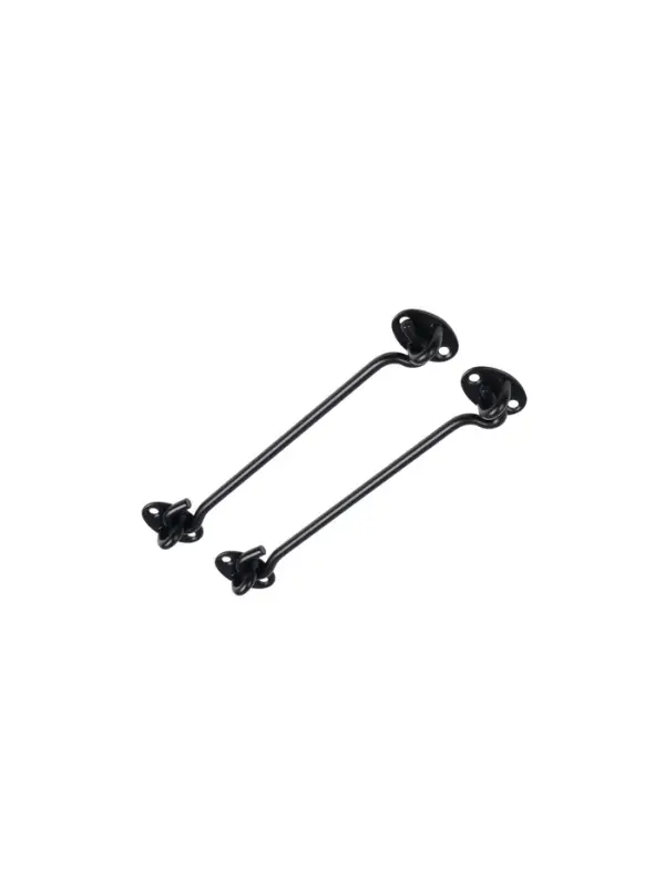 Крючок ветровой LOCKLAND KV001, L=200 мм, нержа, цвет черный, 2 шт