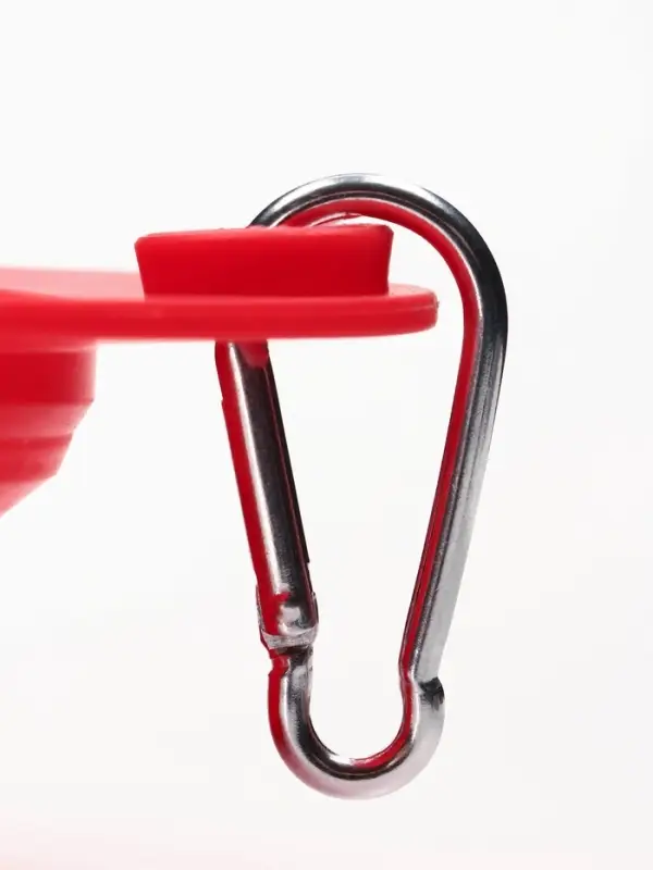 Миска силиконовая двойная, складная, красная