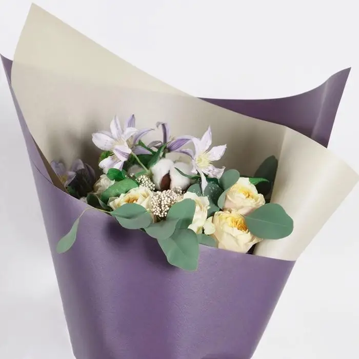 Пленка матовая двусторонняя для цветов и декора, небесно голубой, 60&times;60 см