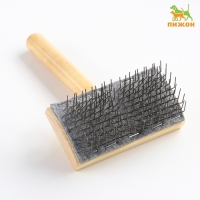 Щётка - пуходёрка деревянная жёсткая для &laquo;Кавказца&raquo;, основание 110 х 58 мм