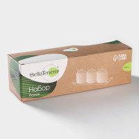 Набор банок фарфоровых для сыпучих продуктов на бамбуковой подставке BellaTenero &laquo;Тюльпан&raquo;, 7 предметов: 3 банки 300 мл, 3 ложки, подставка, керамические, цвет белый