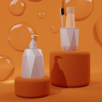 Дозатор для мыла &laquo;Призма&raquo;, 330 мл, цвет белый