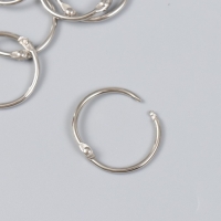 Кольца для творчества для фотоальбомов "Серебро" внутр. d= 3 см внешн. d=3,4 см набор 10 шт