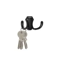 Крючок мебельный CAPPIO HIDDEN, двухрожковый, черный, 2 шт.