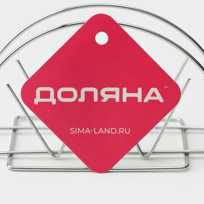 Салфетница Доляна &laquo;Корона&raquo;, 13&times;6&times;7,5 см, хром