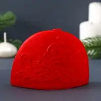 Свеча фигурная "Барельеф с лошадкой" 10,5х4,5х8 см, цв. красный