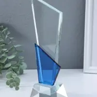 Стела наградная стекло "Обелиск" подставка h=4 ширина 6 и 8 см 5,7х8,2х25,2 см