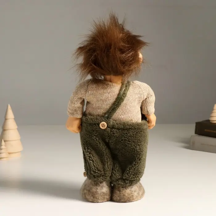Кукла интерьерная "Домовёнок в комбинезоне с заплаткой" 30 см