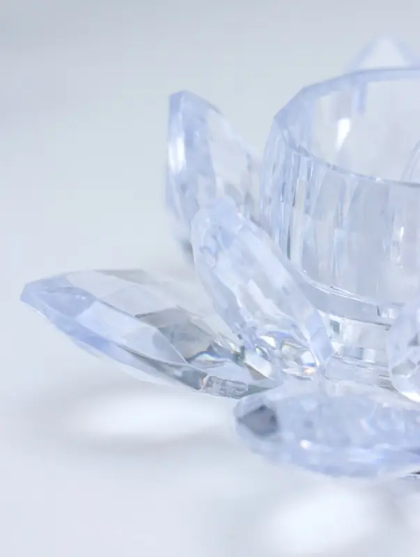 Светодиодная свеча LED "Свеча в лотосе" 3хLR1130, прозрачный 10,5х10,5х4,5 см