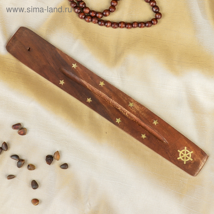 Подставка под благовония Подставка под благовония "Штурвал" дерево 26х3,5х0,5 см