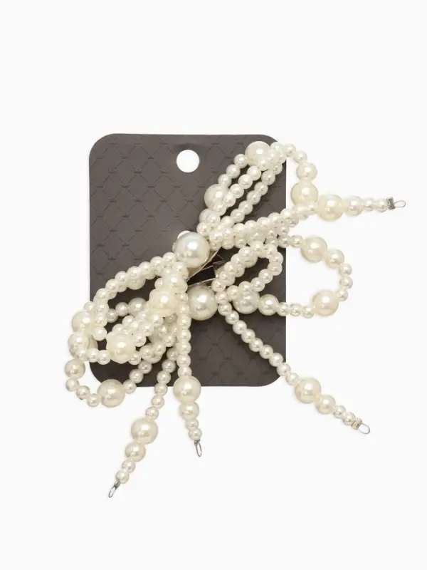 Обвес на штаны "Бантики", цвет белый в серебре