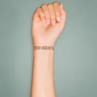 Переводная тату на тело чёрная &laquo;Браслет. Люблю&raquo;, 20&times;3 см