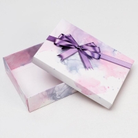 Коробка подарочная &laquo;Бант&raquo;, сиреневая, 21 х 15 х 5 см