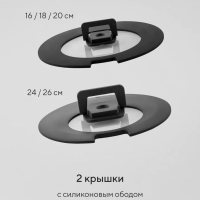 Набор посуды EasyKeep-14D из 14 предметов cо съемной ручкой