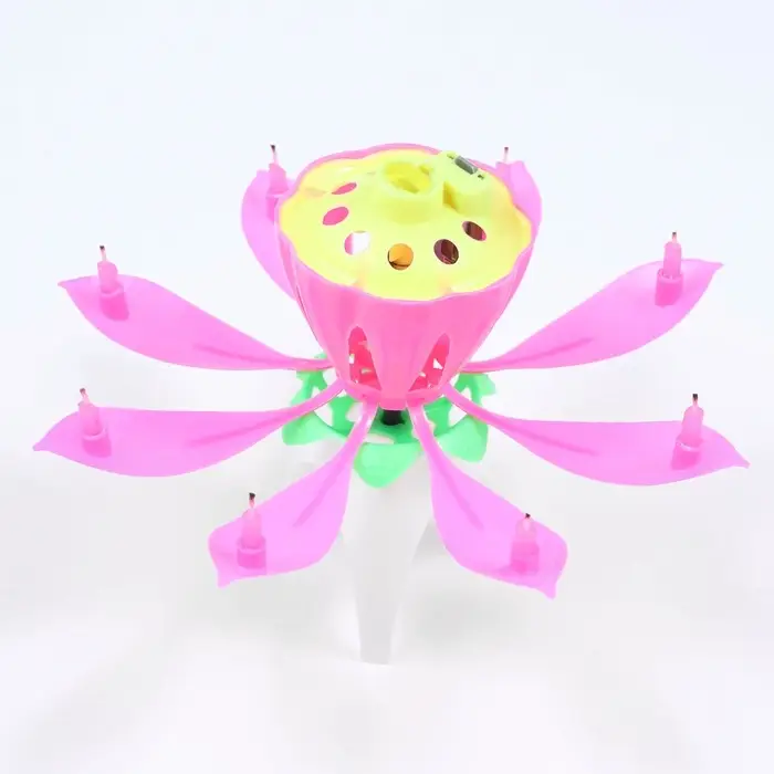 Свеча для торта музыкальная &laquo;Тюльпан&raquo;, розовая, 12&times;5 см