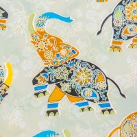 Блюдо "Мудрый слон" дерево манго 25,5х25,5х6 см