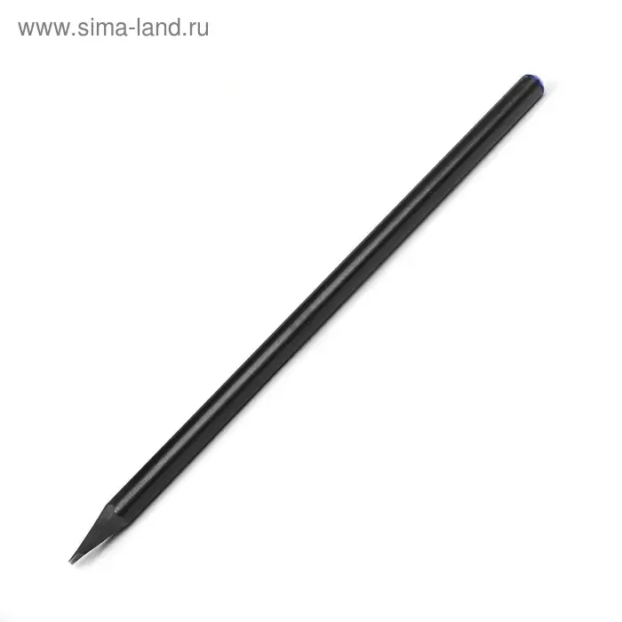 Карандаш чернографитный твёрдость НВ, корпус чёрный, заточенный, со стразой из акрила, МИКС