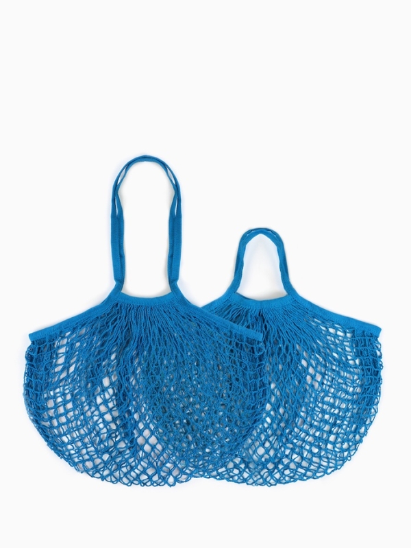 Набор авосек: 41 х 27 см и 37 х 20 см, клетка 1.5 см, синие